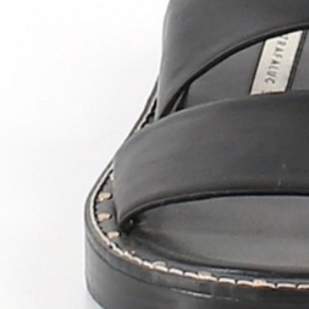 Zara RARE Sandals w Two Straps and Gold Grommets-Black size 37/6.6-7 w Dust Bag - Picture 8 of 15